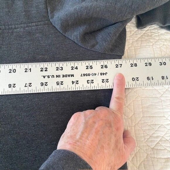 Orvis Men's Pullover Gray Size 2XL Nantucket 1/4 snap Zip Hiking Fleece Lined - Picture 5 of 11